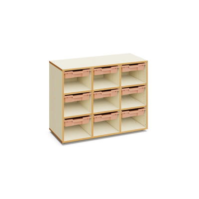 Regal Merit mit 9 flachen Boxen
