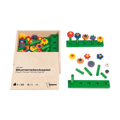 Blumensteckspiel im Holzkasten