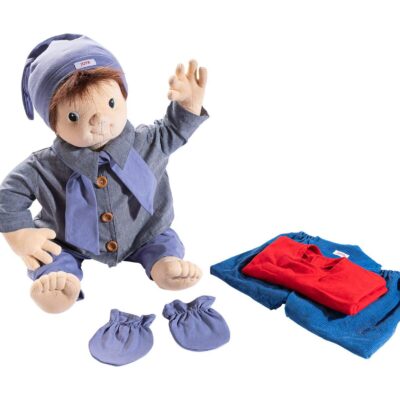 Empathiepuppen Set Johan & Denim look