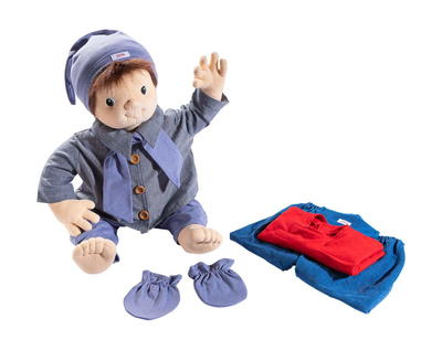 Empathiepuppen Set Johan & Denim look