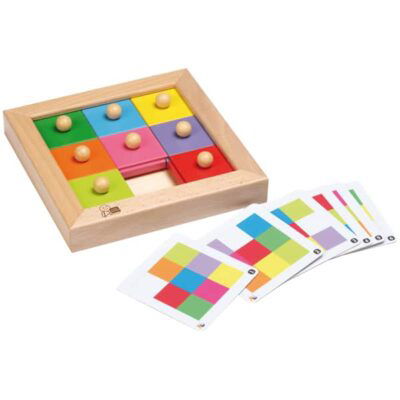 Holz Schiebespiel mit 6 Karten