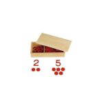 Montessori Ziffern und Chips in Holzbox - 121068 2