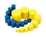Montessori Farbige Zylinder - 3015 6 knopflose montessori zylinder