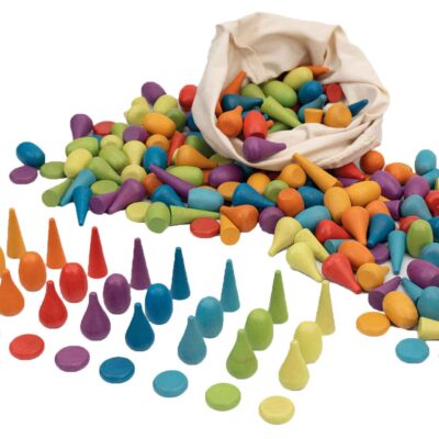 Holzbausteinchen "Regenbogen Losse Parts" 256tlg.