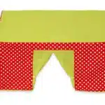 Rot mit weißen Punkten