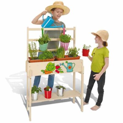 Kinder-Hochbeet mit Regal