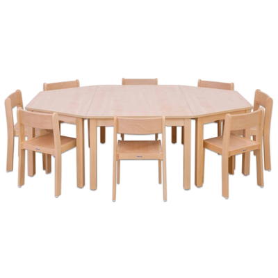 Möbel-Set Batur aus 3 Tischen und 8 Stühlen