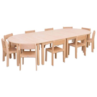 Möbel-Set Bunga aus 4 Tischen und 10 Stühlen