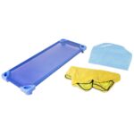 Stapelbare Liege mit Auflage und grünem Schlafsack - 768055 b