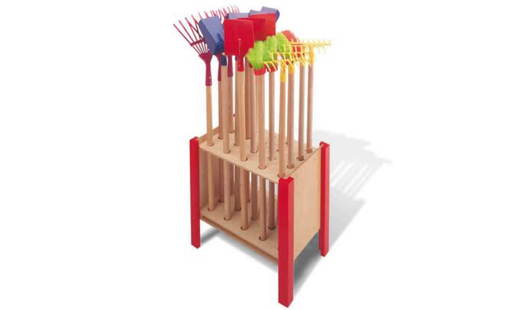 95315-01-Kindergartengeraete Gartengeräte-Aufsteller für Kinder inkl. Geräten - 95315 01 Kindergartengeraete