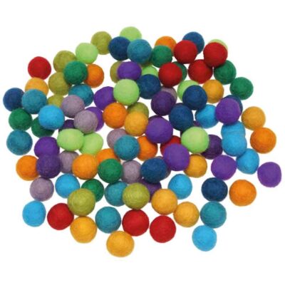 Filzkugeln naturbunt 2 cm, 120-tlg.
