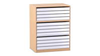 Flexeo® Papier- und Bilderschrank, 12 große Auszüge – Bild 11