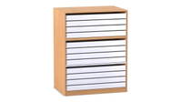 Flexeo® Papier- und Bilderschrank, 12 große Auszüge – Bild 13