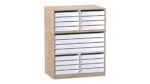 Flexeo® Papier- und Bilderschrank, 16 kleine Auszüge, 4 große Auszüge mittig - Flexeo Papier und Bilderschrank 16 kleine Auszuege 4 grosse Auszuege mittig 809108V0006 P01 ZD