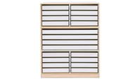 Flexeo® Papier- und Bilderschrank, 16 kleine Auszüge, 4 große Auszüge mittig – Bild 27