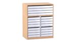 Flexeo® Papier- und Bilderschrank, 16 kleine Auszüge, 4 große Auszüge oben - Flexeo Papier und Bilderschrank 16 kleine Auszuege 4 grosse Auszuege oben 809109V0001 P01 ZD