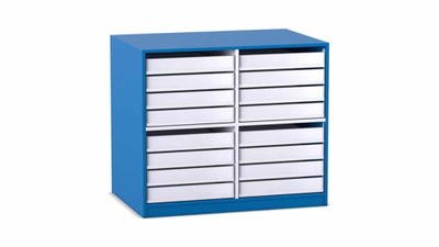Flexeo® Papier- und Bilderschrank, 16 kleine Auszüge