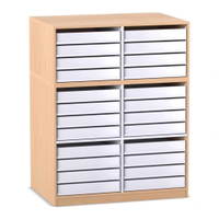 Flexeo® Papier- und Bilderschrank, 24 kleine Auszüge – Bild 3
