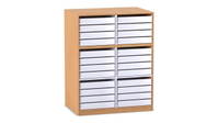 Flexeo® Papier- und Bilderschrank, 24 kleine Auszüge – Bild 5