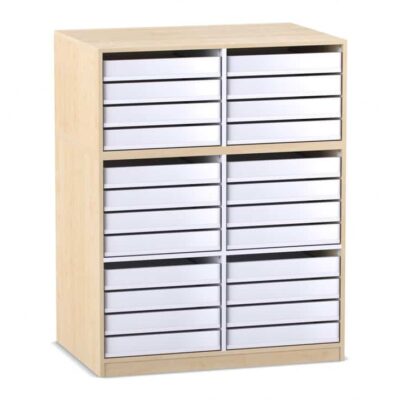 Flexeo® Papier- und Bilderschrank, 24 kleine Auszüge