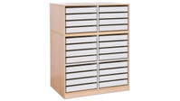 Flexeo® Papier- und Bilderschrank, 24 kleine Auszüge – Bild 26