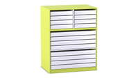 Flexeo® Papier- und Bilderschrank, 8 große Auszüge, 8 kleine Auszüge oben – Bild 13