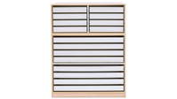 Flexeo® Papier- und Bilderschrank, 8 große Auszüge, 8 kleine Auszüge oben – Bild 27