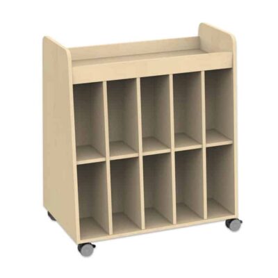 Flexeo® Taschenwagen „Armadio“, 20 Fächer, Ablage oben