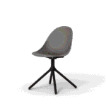 Hiro – Ergonomischer Schalenstuhl aus recyceltem Material mit Metallgestell - HIRO 02 DARK GRAY Medium