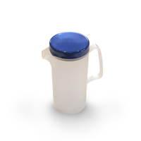 Kanne 0,6 l transluzent mit farbigem Deckel - PP 444 bl