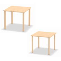 Tisch mit Massivholz-Konsolenbeinen