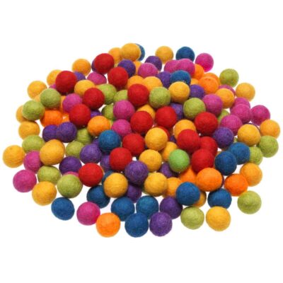 Filzkugeln naturbunt 2 cm 140tlg.