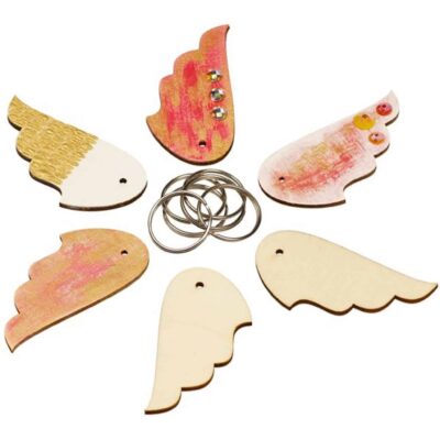Schlüsselanhänger „Flügel“ 6er Set