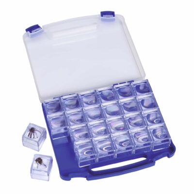 Klassensatz 24 Vitrinen-Lupen im Koffer