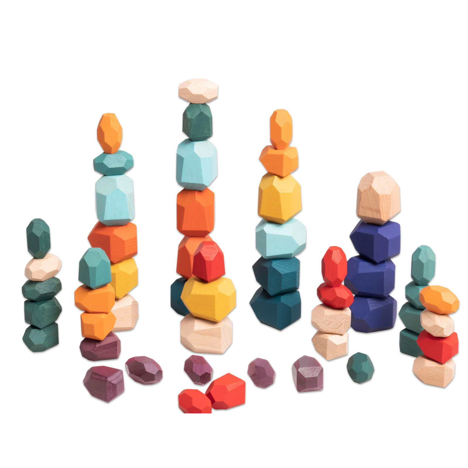 Bauset Holz-Edelsteine, 54-tlg.