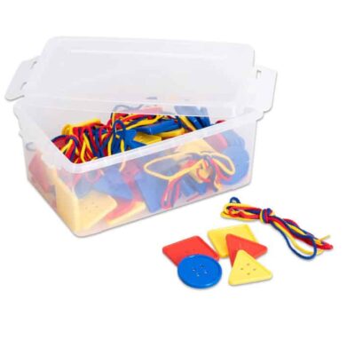 Fädel-Knöpfe mit Schnüren, 88-tlg.