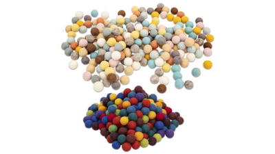 Filzkugeln, 12 Farben, 240 Stück