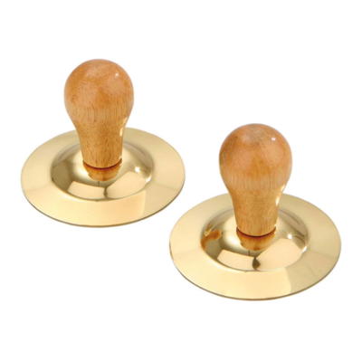 Finger-Cymbeln mit Holzgriff