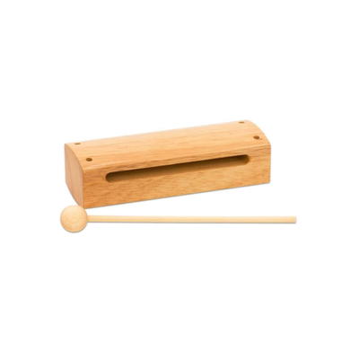 Holzblocktrommel aus hellem Holz