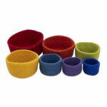 Regenbogen-Filzschalen, stapelbar, 7-tlg. - Betzold Regenbogen Filzschalen stapelbar 7 tlg E 763356 i ZN