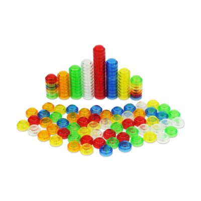 Transparente Zählsteine (steckbar) 1000 Teile in Stapelbox