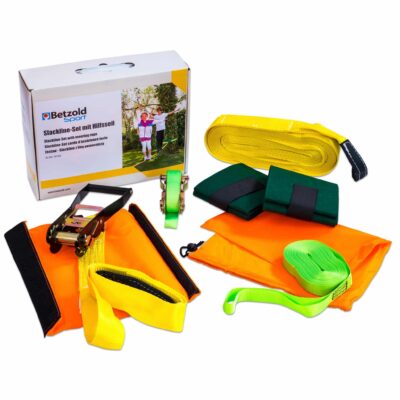 Slackline mit Hilfsseil