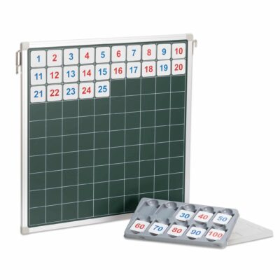 Hunderter-Tafel mit Zahlenplättchen