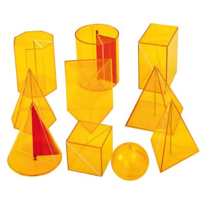 Geometriekörper aus Acrylglas, 10-tlg.