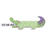 Lesekroko „Spucks-Aus“, blanko - 88288 b