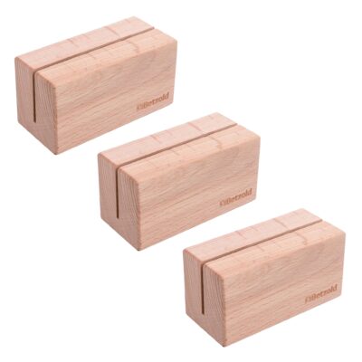 Aufsteller aus Massivholz, 3er-Set