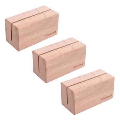 Aufsteller aus Massivholz, 3er-Set