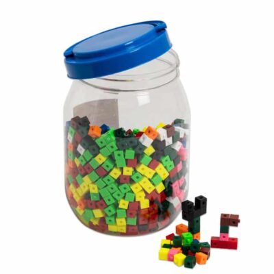 Dose mit 1.000 Steckwürfeln in 10 Farben