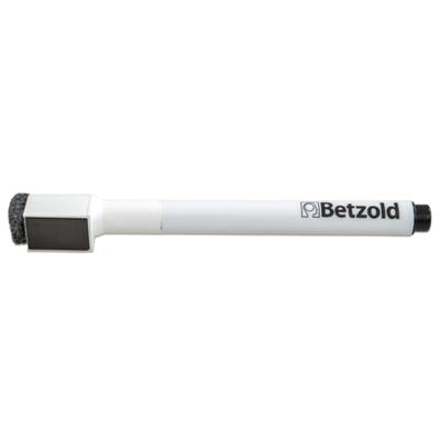 Folienstift schwarz, mit Löschfilz und Magnet