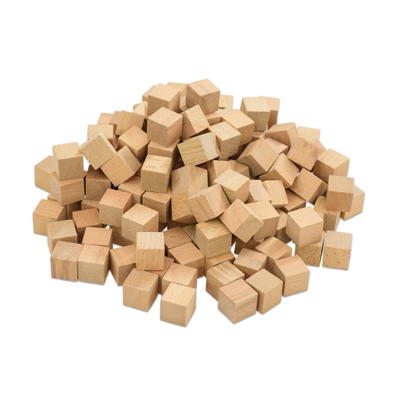 Holzwürfel, naturbelassen, 150 Stück
